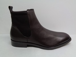 Calvin Klein Size 11.5 M DAI LEATHER Dark Brown Ankle Boots New Men&#39;s Shoes - £109.60 GBP