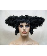 Black Creepy Clown Wig Curly Side Wings Evil Psycho Circus Gothic Big To... - $34.99 CAD