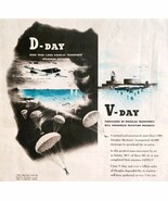 1944 Douglas Airlines WW2 Aircraft Advertisement Aviation D-Day V-Day DWJJ7 - $769.89 MXN