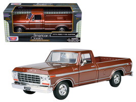 1979 Ford F-150 Pickup Truck Brown 1/24 Diecast Model Car by Motormax - £33.47 GBP