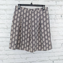 Ann Taylor Loft Womens Skirt 4 Black White Floral Moroccan Pleated Linen... - $19.98