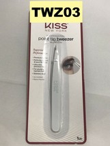 Kiss New York Point Tip Tweezer TWZ03 Ultra Thin Precision Tips For Ingrown Hair - £2.87 GBP