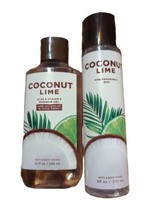 Bath &amp; Body Works Coconut Lime 10 oz Shower Gel 8oz Fragrance Mist See D... - £25.97 GBP