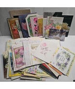 Flower Themed Greeting Cards Used Lot Of 107 Assorted Occasions 70s 80s ... - $19.20