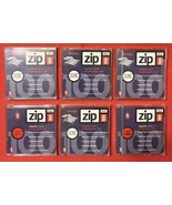 Lot of 6 iomega Zip Disk 100 USED 100MB Storage Capacity Blank Mac Or PC... - $40.27 CAD