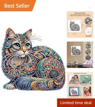 Beginner-Friendly 5D Cat Diamond Art Kit - Enhance Creativity and Decora... - $17.77