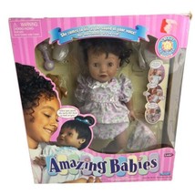 Playmates Amazing Babies Interactive Baby Doll Talking Moving African American - £34.76 GBP
