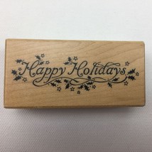 Vtg Happy Holidays 2001 PSX Rubber Stamp E079 Card Making Craft Scrapboo... - £9.60 GBP