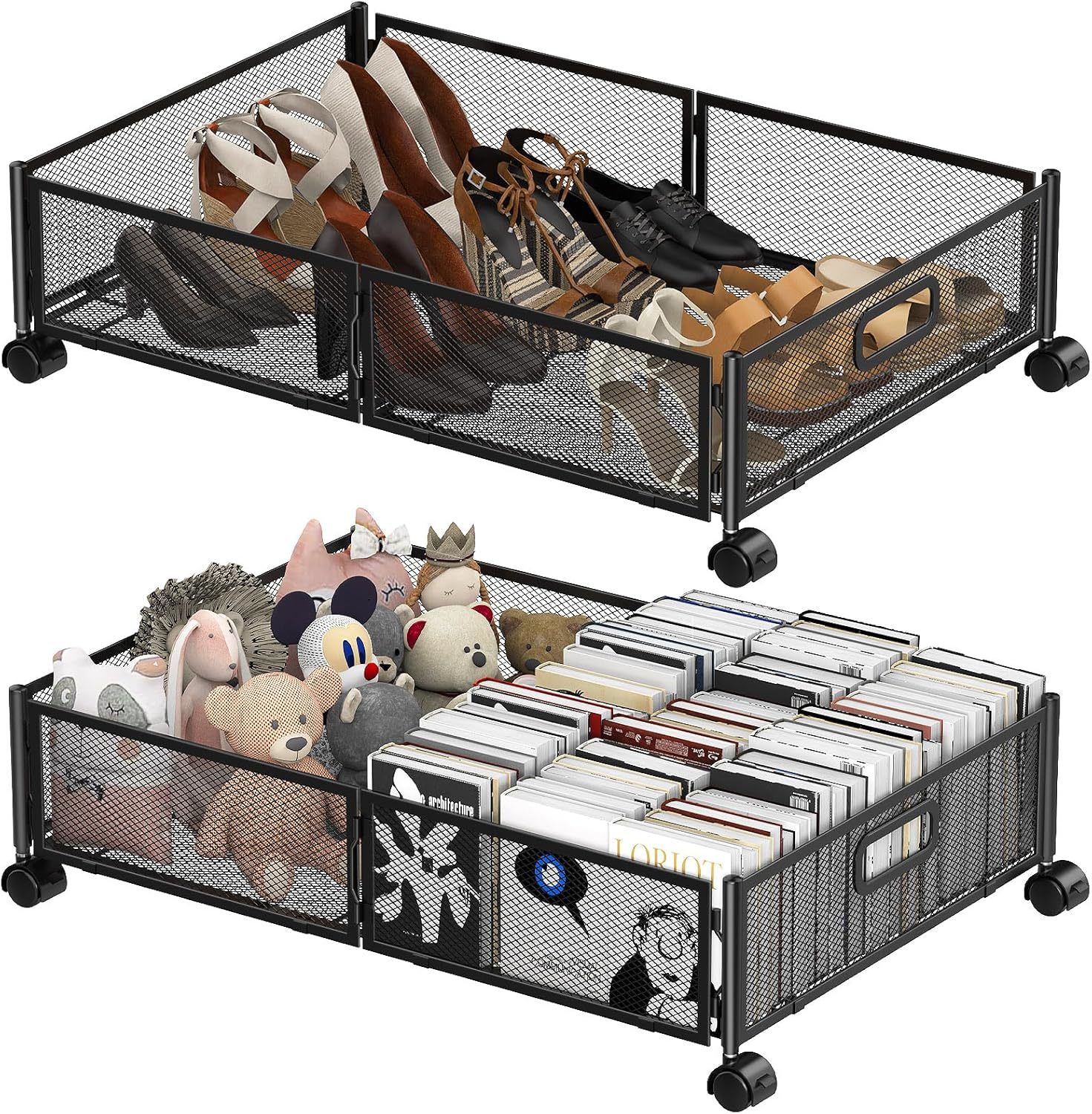 Under Bed Storage Containers,2 Pack Foldable Underbed Storage Containers... - $46.99