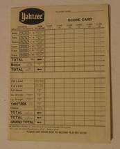 Yahtzee Score Sheets Replacement parts 100 score sheets 1956-1972 - $9.49