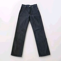 VTG Wrangler Boys Cowboy Cut Slim Fit Denim Jeans Made in USA Size 14 Slim Black - £15.14 GBP