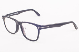 Tom Ford 5662 001 Shiny Black / Blue Block Eyeglasses TF5662 001 54mm - $179.55