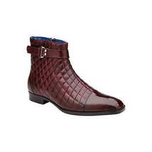 Belvedere Libero Genuine Ostrich Leg and Quilted Leather Boots R80 Dark Burgundy image 2