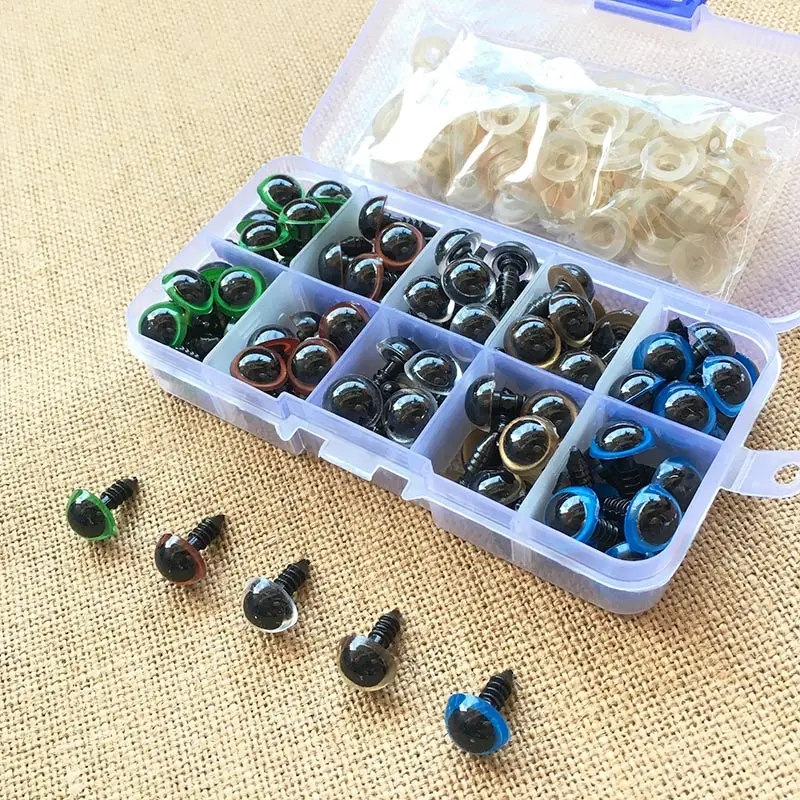 100PCS 8mm 10mm 12mm Mix Color Plastic Animal Safety Eyes For Toys Teddy Bear - £7.18 GBP+