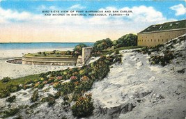 Linen FL Postcard O037 Birds Eye View Fort Barrancas San Carlos McCrea Pensacola - $6.93