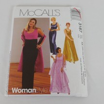 McCalls 3167 Sewing Pattern Women Lined Gown Stole Plus Sizes 26W 28W 30W 32W UC - £9.29 GBP