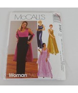 McCalls 3167 Sewing Pattern Women Lined Gown Stole Plus Sizes 26W 28W 30... - £9.16 GBP