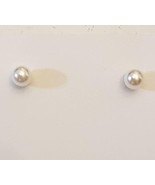 Avon Faux Pearl Pierced Earrings 5 mm Stainless Steel Studs - £11.66 GBP