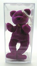 Ty Beanie Baby MILLENIUM Plush Purple Bear with Earth 2000 born 1999 - £49.90 GBP