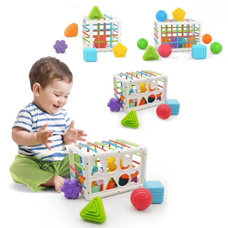 Colorful Shape Blocks Sorting Game Baby Color Cognition Montessori Toys ... - £15.76 GBP+
