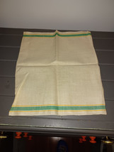 NEW Stevens Vintage Linen Dish Tea Towel Fabric Toweling Green Yellow St... - $12.99