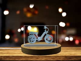 LED Base included | 3D Engraved Crystal Moped Model - Urban Explorer's Delight - $39.99 - $399.99
