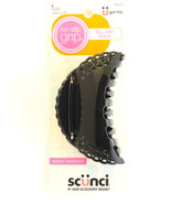 SCUNCI NO SLIP GRIP HAND FINISHED CLAW HAIR CLIP - 1 PC.  (20473) - $12.21 CAD