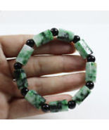 Certified A Natural Emerald Green Jadeite Jade Hand-carved Beads Bracele... - £198.10 GBP