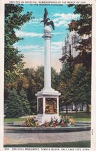 Sea Gull Monument Temple Block Salt Lake City Utah UT Postcard C61 - £2.38 GBP