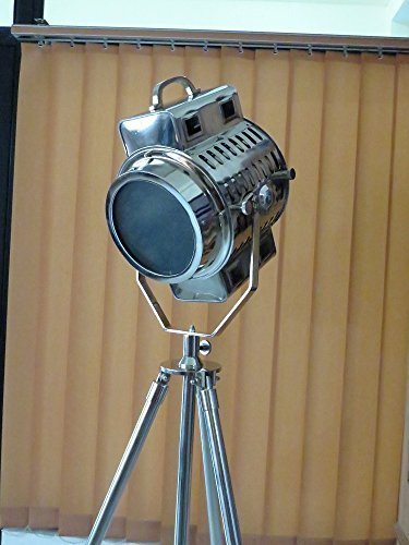 Designer Marine Floor Lamp Adjustable Steel Tripod Stand Search Light