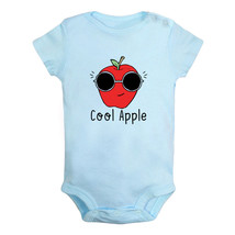 Cool Apple Funny Rompers Newborn Baby Bodysuits Jumpsuits Kids One-Piece Outfits - £8.24 GBP