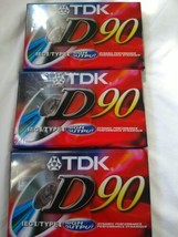 TDK D90 High Output IECI/Type I Audio Cassette Tapes Lot of 3 - £5.41 GBP