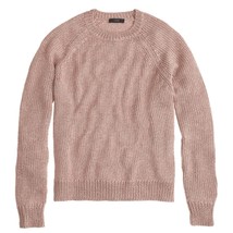J. CREW crewneck metallic sparkle glitter rose gold sweater size small - $35.00