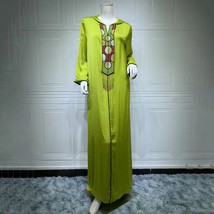 MD Long Sleeve Kaftan Dress Moroccan Hooded Robe Femme 2023 Muslim Abayas Turkis - £96.93 GBP