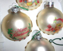 Vintage Christmas By Krebs Kola Bears &amp; Raccoon Bulb Ornaments - £5.56 GBP