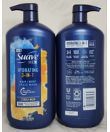 (2 Ct) Suave Men Hydrating 3-in-1 Hair + Body + Face Wash - Citrus Musk ... - £30.96 GBP