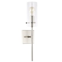 ​Light Society LS-W238-SN-CL Montreal Satin Nickel Wall Sconce with Clear Glass - £27.96 GBP