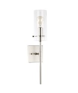 ​Light Society LS-W238-SN-CL Montreal Satin Nickel Wall Sconce with Clea... - £27.72 GBP