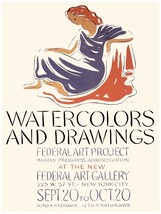 2690 Watercolors &amp; drawings federal art project quality Poster.Decorative Art - £12.74 GBP+