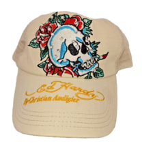 Ed Hardy Christian Audigier trucker Cap White Colorful Embroidery Skull ... - $21.28
