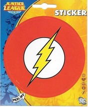 DC Comics The Flash Chest Lightning Bolt Logo Peel Off Sticker, NEW SEALED - £3.15 GBP