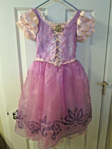 Disney Store Princess Rapunzel Costume Dress Sz 7/8 - £27.90 GBP