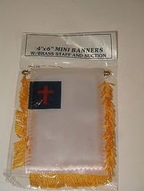 Christian Christ Mini Flag 4&quot;x6&quot; Banner w/ suction cup - £2.75 GBP