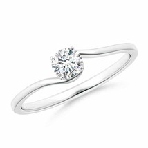 ANGARA Round Natural Diamond Bypass Engagement Ring in 14K Gold (GVS2, 0.25 Ctw) - £639.56 GBP