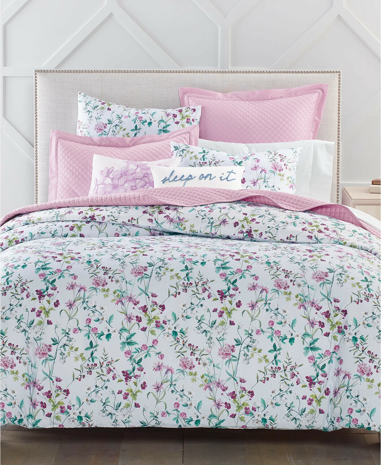 Primary image for Charter Club Damask Designs 300-Thread Count Sateen Floral Vines Standard Sham