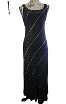 Benjamin A. 1990’s Vtg Small Gold Slant Formal Comfy Sexy Slip Maxi Dress - £29.13 GBP