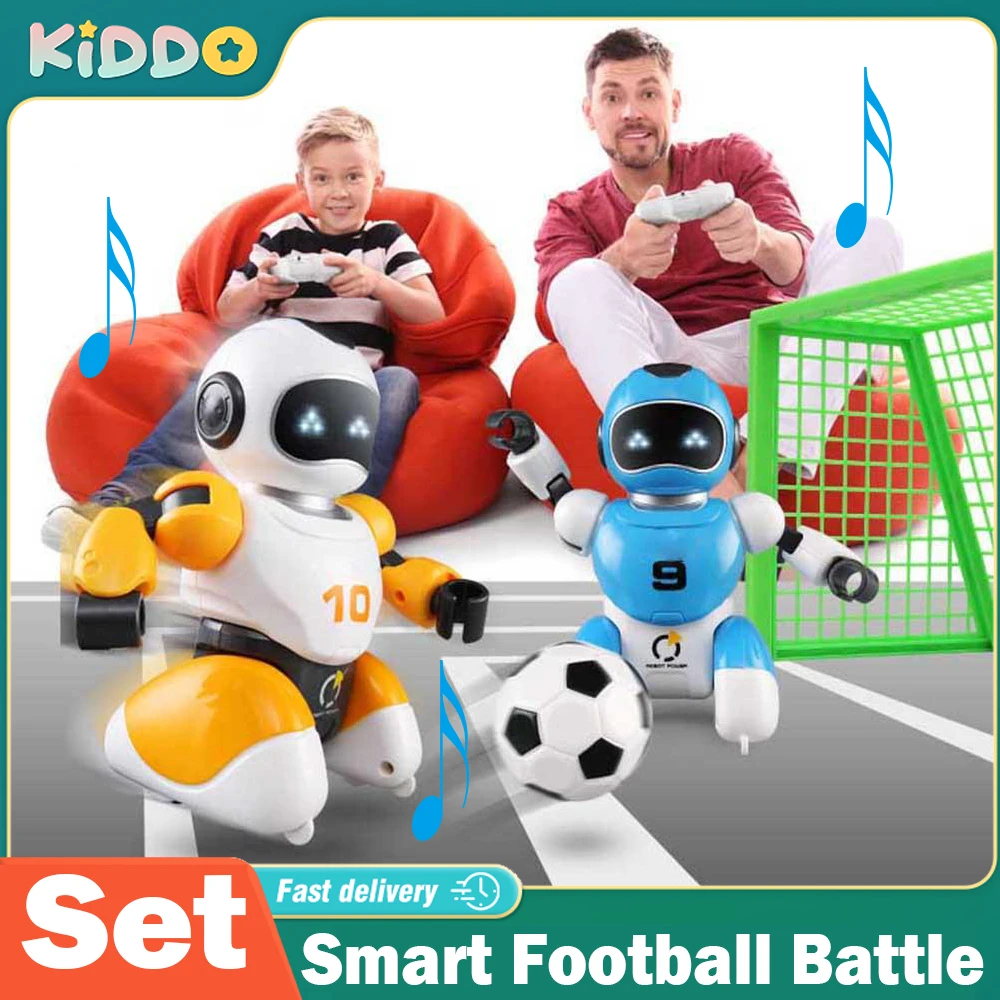 2Pcs/Set Football Battle Robots Smart USB Charging Remote Control Battle Soccer - $82.90+