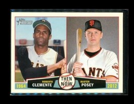 2013 Topps Heritage Then &amp; Now Baseball Card TN-CP Clemente Pirates Posey Giants - £6.31 GBP