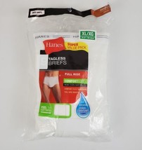 Hanes Briefs Tagless 5 Pair Comfort Soft Extra Large XL 40-42” Full Rise White - £14.94 GBP