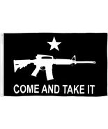 Come &amp; Take It Gun Rights 2nd Amendment Black USA Flag 3X5 Rough Tex® 68... - $18.88